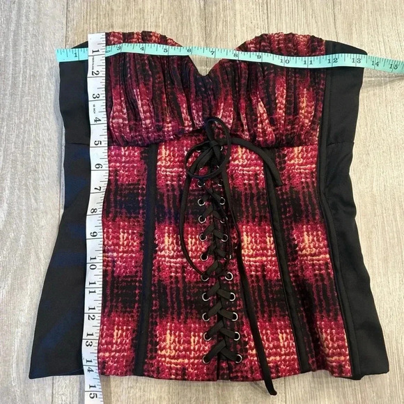 Bebe black and red corset top. - Picture 5 of 6